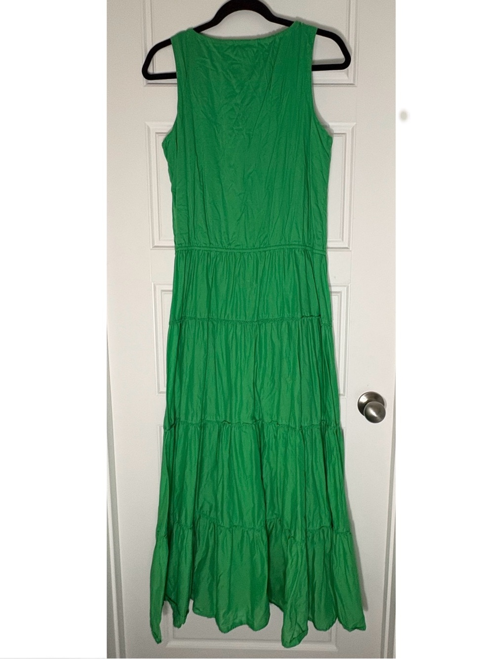 Lauren Ralph Lauren Green Sleeveless Tiered Maxi Dress - Picture 3 of 4